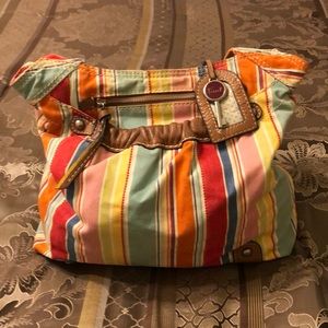 Fossil Striped Multi Colored Handbag